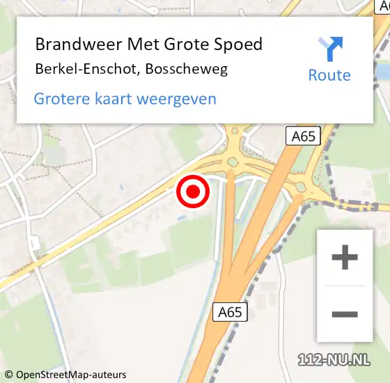 Locatie op kaart van de 112 melding: Brandweer Met Grote Spoed Naar Berkel-Enschot, Bosscheweg op 15 augustus 2021 01:40