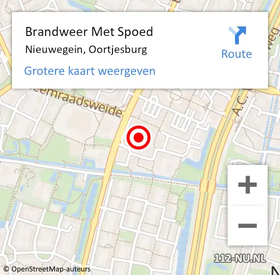 Locatie op kaart van de 112 melding: Brandweer Met Spoed Naar Nieuwegein, Oortjesburg op 15 augustus 2021 01:42