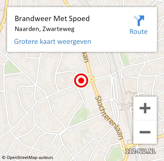 Locatie op kaart van de 112 melding: Brandweer Met Spoed Naar Naarden, Zwarteweg op 15 augustus 2021 08:08