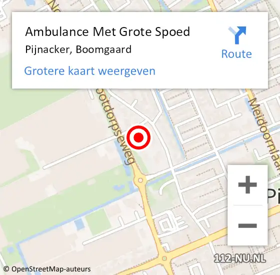 Locatie op kaart van de 112 melding: Ambulance Met Grote Spoed Naar Pijnacker, Boomgaard op 15 augustus 2021 15:17