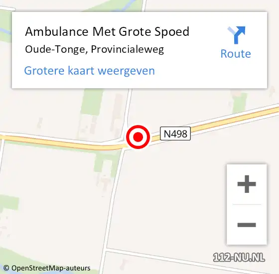 Locatie op kaart van de 112 melding: Ambulance Met Grote Spoed Naar Oude-Tonge, Provincialeweg op 19 juni 2014 19:34