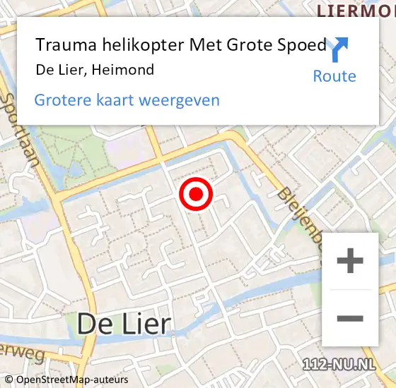 Locatie op kaart van de 112 melding: Trauma helikopter Met Grote Spoed Naar De Lier, Heimond op 15 augustus 2021 17:51