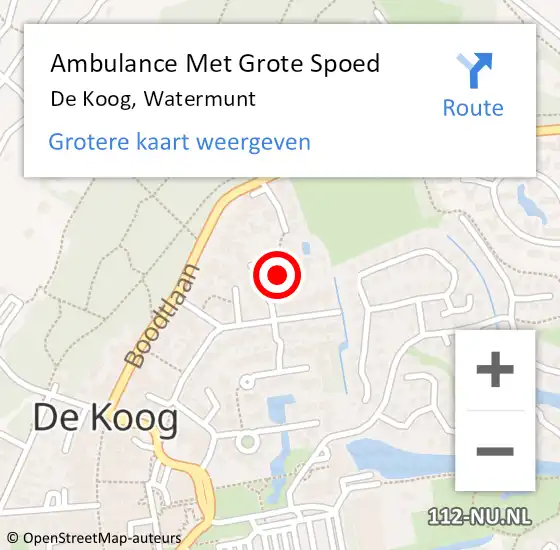 Locatie op kaart van de 112 melding: Ambulance Met Grote Spoed Naar De Koog, Watermunt op 15 augustus 2021 18:25