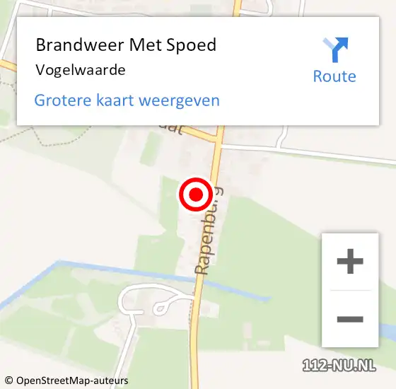 Locatie op kaart van de 112 melding: Brandweer Met Spoed Naar Vogelwaarde op 15 augustus 2021 18:30