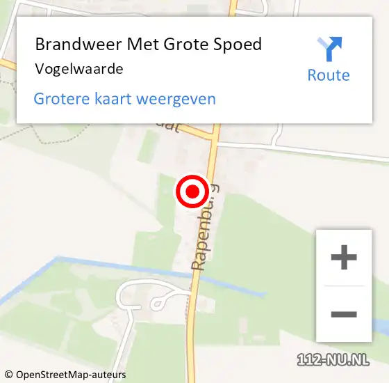 Locatie op kaart van de 112 melding: Brandweer Met Grote Spoed Naar Vogelwaarde op 15 augustus 2021 18:32