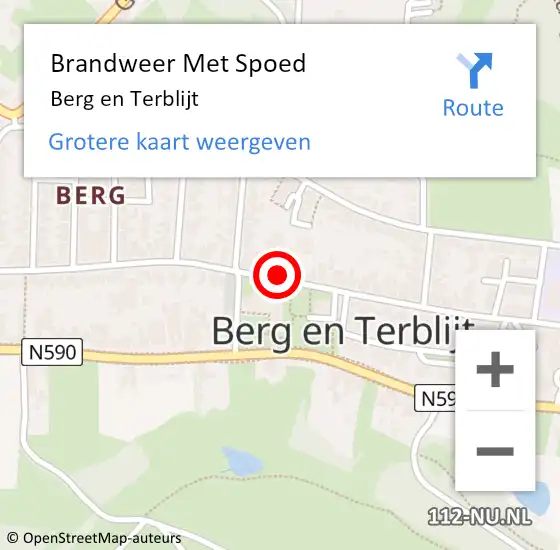 Locatie op kaart van de 112 melding: Brandweer Met Spoed Naar Berg en Terblijt op 15 augustus 2021 20:54