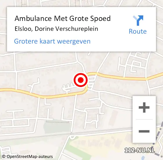 Locatie op kaart van de 112 melding: Ambulance Met Grote Spoed Naar Elsloo, Dorine Verschureplein op 19 juni 2014 20:40