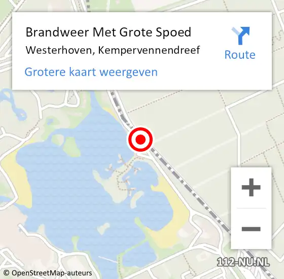 Locatie op kaart van de 112 melding: Brandweer Met Grote Spoed Naar Westerhoven, Kempervennendreef op 16 augustus 2021 10:31