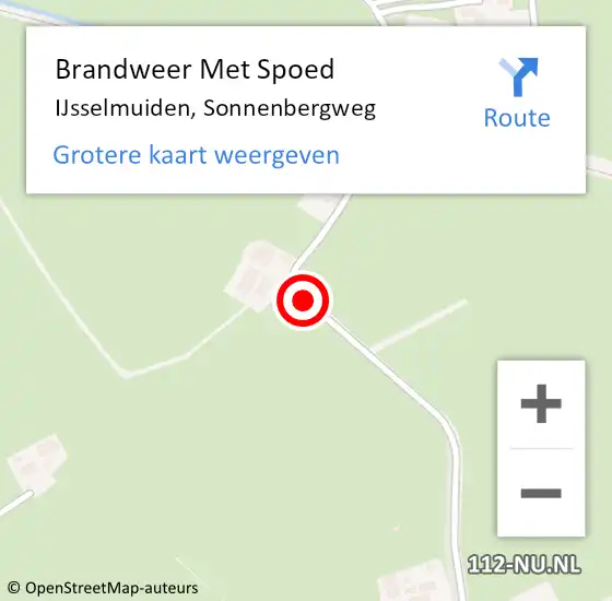 Locatie op kaart van de 112 melding: Brandweer Met Spoed Naar IJsselmuiden, Sonnenbergweg op 19 juni 2014 21:48