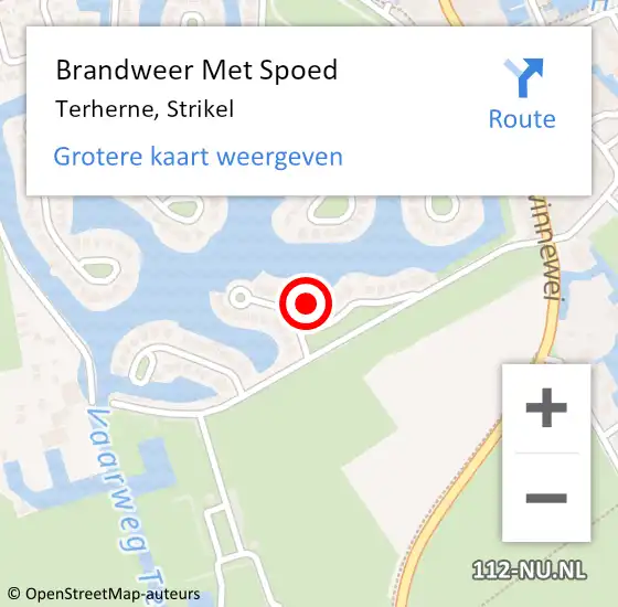 Locatie op kaart van de 112 melding: Brandweer Met Spoed Naar Terherne, Strikel op 16 augustus 2021 19:26