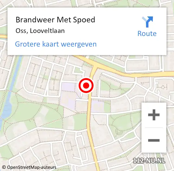 Locatie op kaart van de 112 melding: Brandweer Met Spoed Naar Oss, Looveltlaan op 16 augustus 2021 19:49