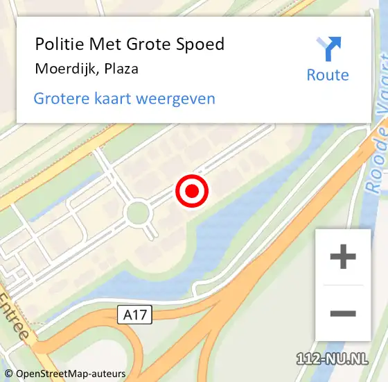 Locatie op kaart van de 112 melding: Politie Met Grote Spoed Naar Moerdijk, Plaza op 16 augustus 2021 22:57