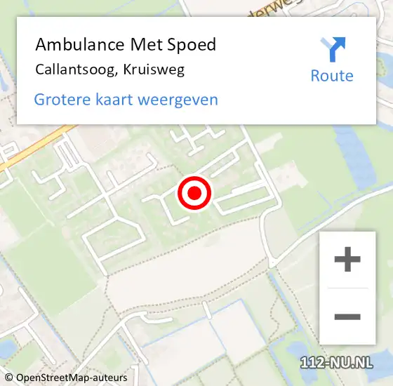 Locatie op kaart van de 112 melding: Ambulance Met Spoed Naar Callantsoog, Kruisweg op 16 augustus 2021 23:21