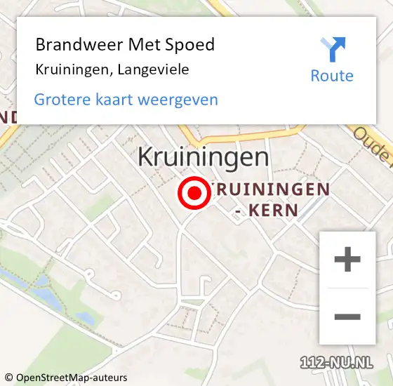 Locatie op kaart van de 112 melding: Brandweer Met Spoed Naar Kruiningen, Langeviele op 5 oktober 2013 16:20