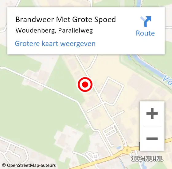 Locatie op kaart van de 112 melding: Brandweer Met Grote Spoed Naar Woudenberg, Parallelweg op 17 augustus 2021 01:37