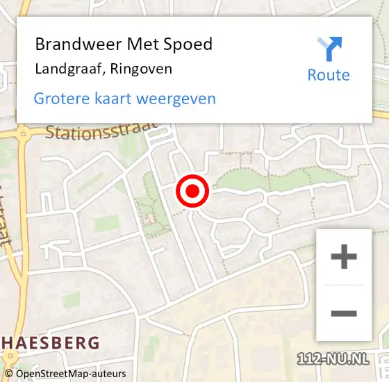 Locatie op kaart van de 112 melding: Brandweer Met Spoed Naar Landgraaf, Ringoven op 17 augustus 2021 03:24