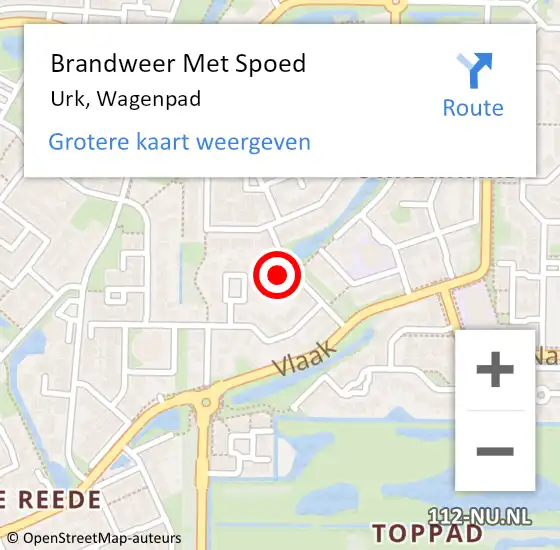 Locatie op kaart van de 112 melding: Brandweer Met Spoed Naar Urk, Wagenpad op 17 augustus 2021 04:55