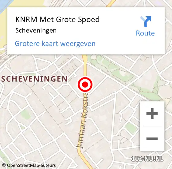 Locatie op kaart van de 112 melding: KNRM Met Grote Spoed Naar Scheveningen op 17 augustus 2021 07:59
