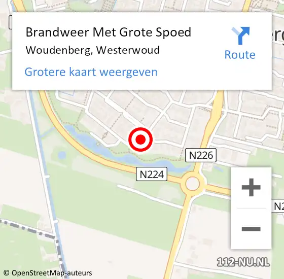 Locatie op kaart van de 112 melding: Brandweer Met Grote Spoed Naar Woudenberg, Westerwoud op 17 augustus 2021 08:02