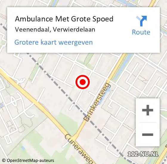 Locatie op kaart van de 112 melding: Ambulance Met Grote Spoed Naar Veenendaal, Verwierdelaan op 20 juni 2014 00:03