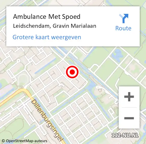 Locatie op kaart van de 112 melding: Ambulance Met Spoed Naar Leidschendam, Gravin Marialaan op 17 augustus 2021 10:50