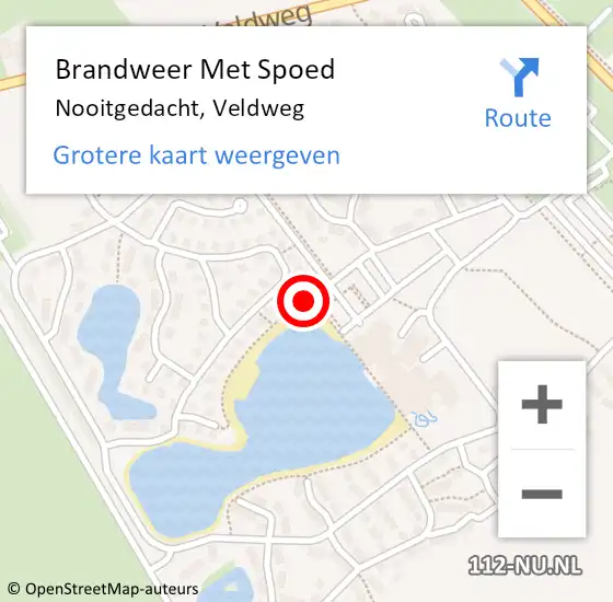 Locatie op kaart van de 112 melding: Brandweer Met Spoed Naar Nooitgedacht, Veldweg op 17 augustus 2021 11:48