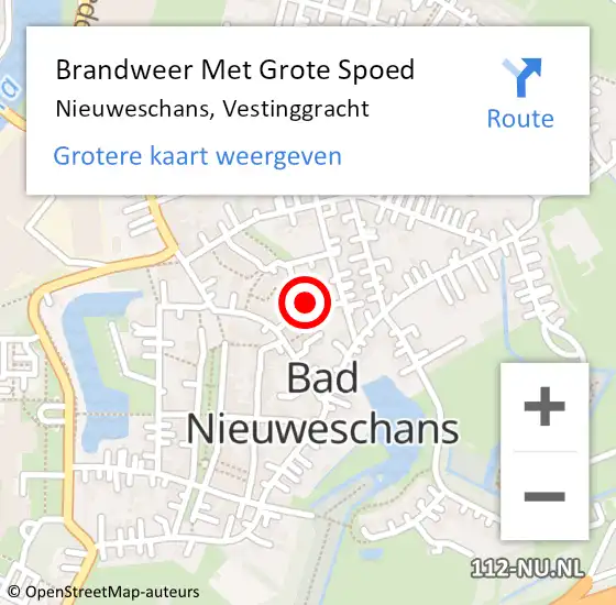 Locatie op kaart van de 112 melding: Brandweer Met Grote Spoed Naar Nieuweschans, Vestinggracht op 17 augustus 2021 12:24
