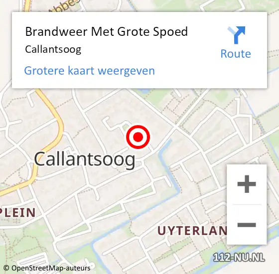 Locatie op kaart van de 112 melding: Brandweer Met Grote Spoed Naar Callantsoog op 17 augustus 2021 15:24