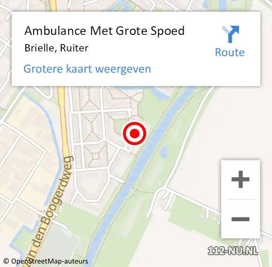 Locatie op kaart van de 112 melding: Ambulance Met Grote Spoed Naar Brielle, Ruiter op 17 augustus 2021 16:08