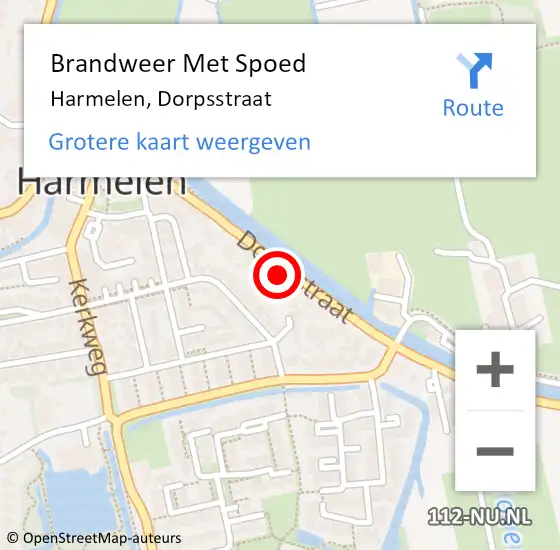 Locatie op kaart van de 112 melding: Brandweer Met Spoed Naar Harmelen, Dorpsstraat op 17 augustus 2021 18:48