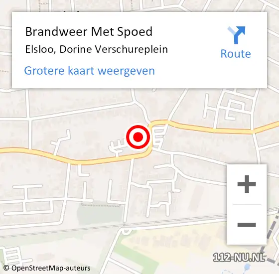 Locatie op kaart van de 112 melding: Brandweer Met Spoed Naar Elsloo, Dorine Verschureplein op 17 augustus 2021 20:01