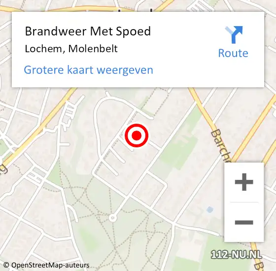 Locatie op kaart van de 112 melding: Brandweer Met Spoed Naar Lochem, Molenbelt op 17 augustus 2021 20:55