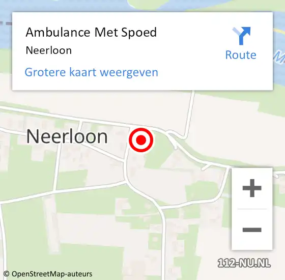 Locatie op kaart van de 112 melding: Ambulance Met Spoed Naar Neerloon op 17 augustus 2021 21:22