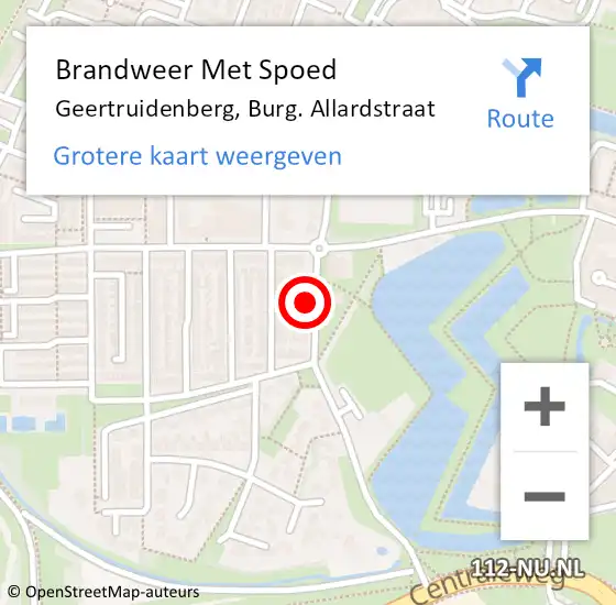 Locatie op kaart van de 112 melding: Brandweer Met Spoed Naar Geertruidenberg, Burg. Allardstraat op 18 augustus 2021 07:36