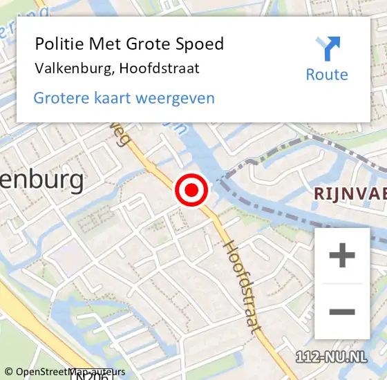 Locatie op kaart van de 112 melding: Politie Met Grote Spoed Naar Valkenburg, Hoofdstraat op 18 augustus 2021 10:28