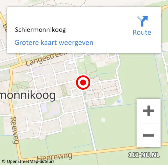 Locatie op kaart van de 112 melding:  Schiermonnikoog op 18 augustus 2021 11:43