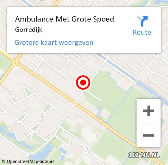 Locatie op kaart van de 112 melding: Ambulance Met Grote Spoed Naar Gorredijk op 5 oktober 2013 16:35