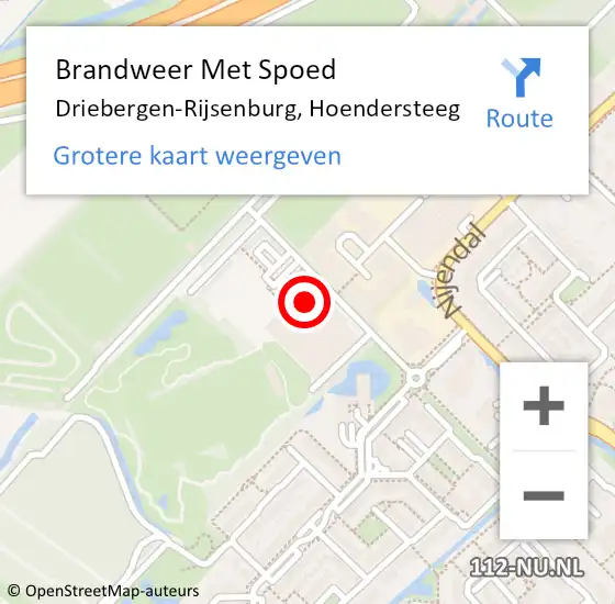 Locatie op kaart van de 112 melding: Brandweer Met Spoed Naar Driebergen-Rijsenburg, Hoendersteeg op 18 augustus 2021 15:48