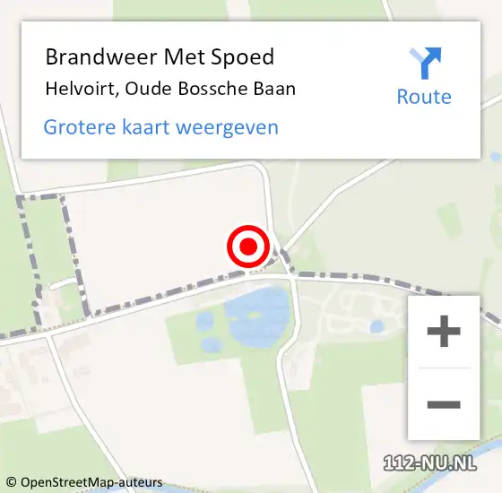 Locatie op kaart van de 112 melding: Brandweer Met Spoed Naar Helvoirt, Oude Bossche Baan op 18 augustus 2021 18:28