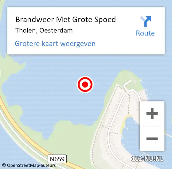 Locatie op kaart van de 112 melding: Brandweer Met Grote Spoed Naar Tholen, Oesterdam op 18 augustus 2021 23:08