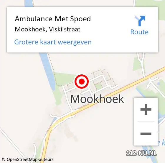 Locatie op kaart van de 112 melding: Ambulance Met Spoed Naar Mookhoek, Viskilstraat op 19 augustus 2021 05:25