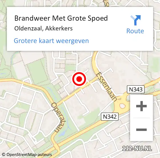 Locatie op kaart van de 112 melding: Brandweer Met Grote Spoed Naar Oldenzaal, Akkerkers op 19 augustus 2021 05:49