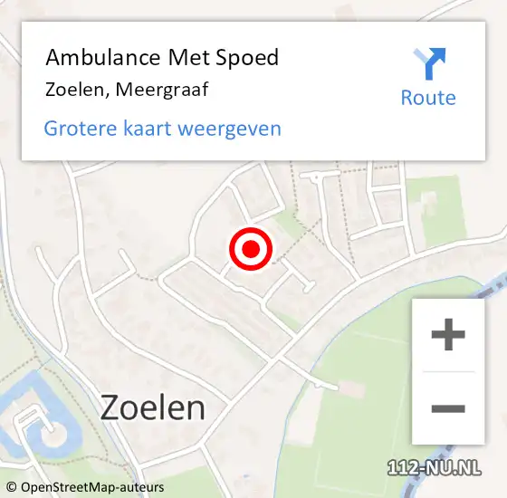 Locatie op kaart van de 112 melding: Ambulance Met Spoed Naar Zoelen, Meergraaf op 19 augustus 2021 09:23