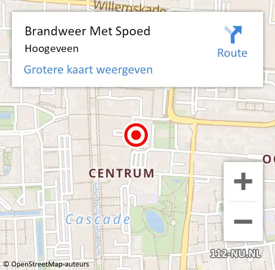 Locatie op kaart van de 112 melding: Brandweer Met Spoed Naar Hoogeveen op 19 augustus 2021 09:29