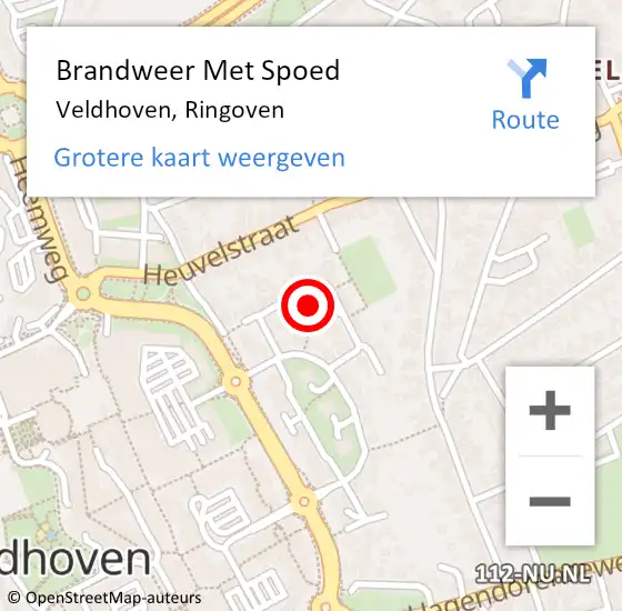 Locatie op kaart van de 112 melding: Brandweer Met Spoed Naar Veldhoven, Ringoven op 19 augustus 2021 12:05