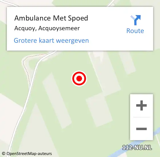 Locatie op kaart van de 112 melding: Ambulance Met Spoed Naar Acquoy, Acquoysemeer op 19 augustus 2021 13:59