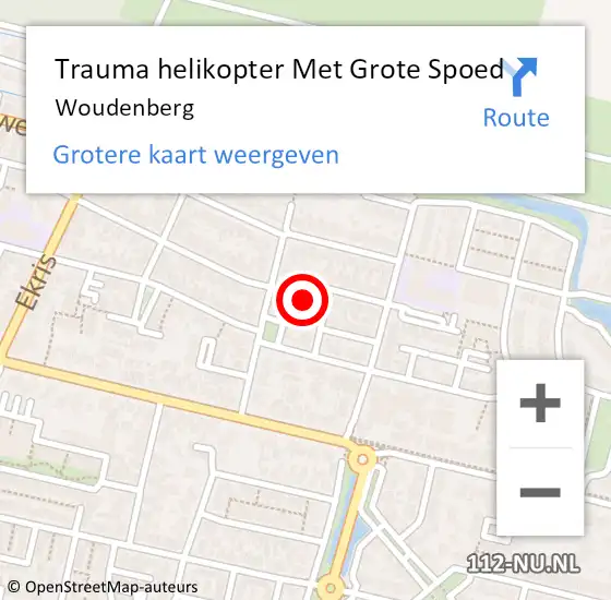 Locatie op kaart van de 112 melding: Trauma helikopter Met Grote Spoed Naar Woudenberg op 20 augustus 2021 13:59