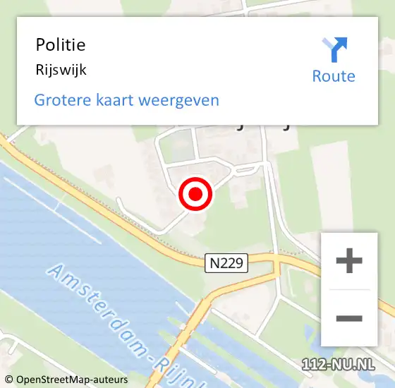 Locatie op kaart van de 112 melding: Politie Rijswijk op 20 augustus 2021 14:02
