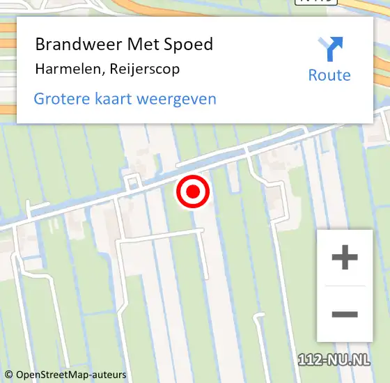 Locatie op kaart van de 112 melding: Brandweer Met Spoed Naar Harmelen, Reijerscop op 20 augustus 2021 16:15