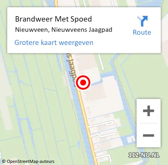 Locatie op kaart van de 112 melding: Brandweer Met Spoed Naar Nieuwveen, Nieuwveens Jaagpad op 20 augustus 2021 19:27